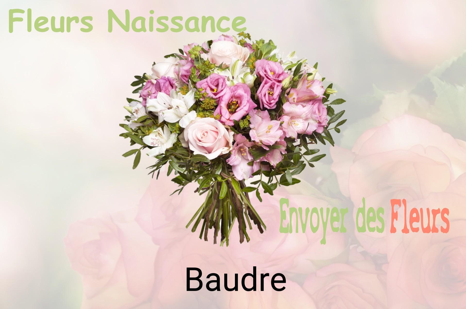 Bouquet de fleurs de naissance livré à Baudre