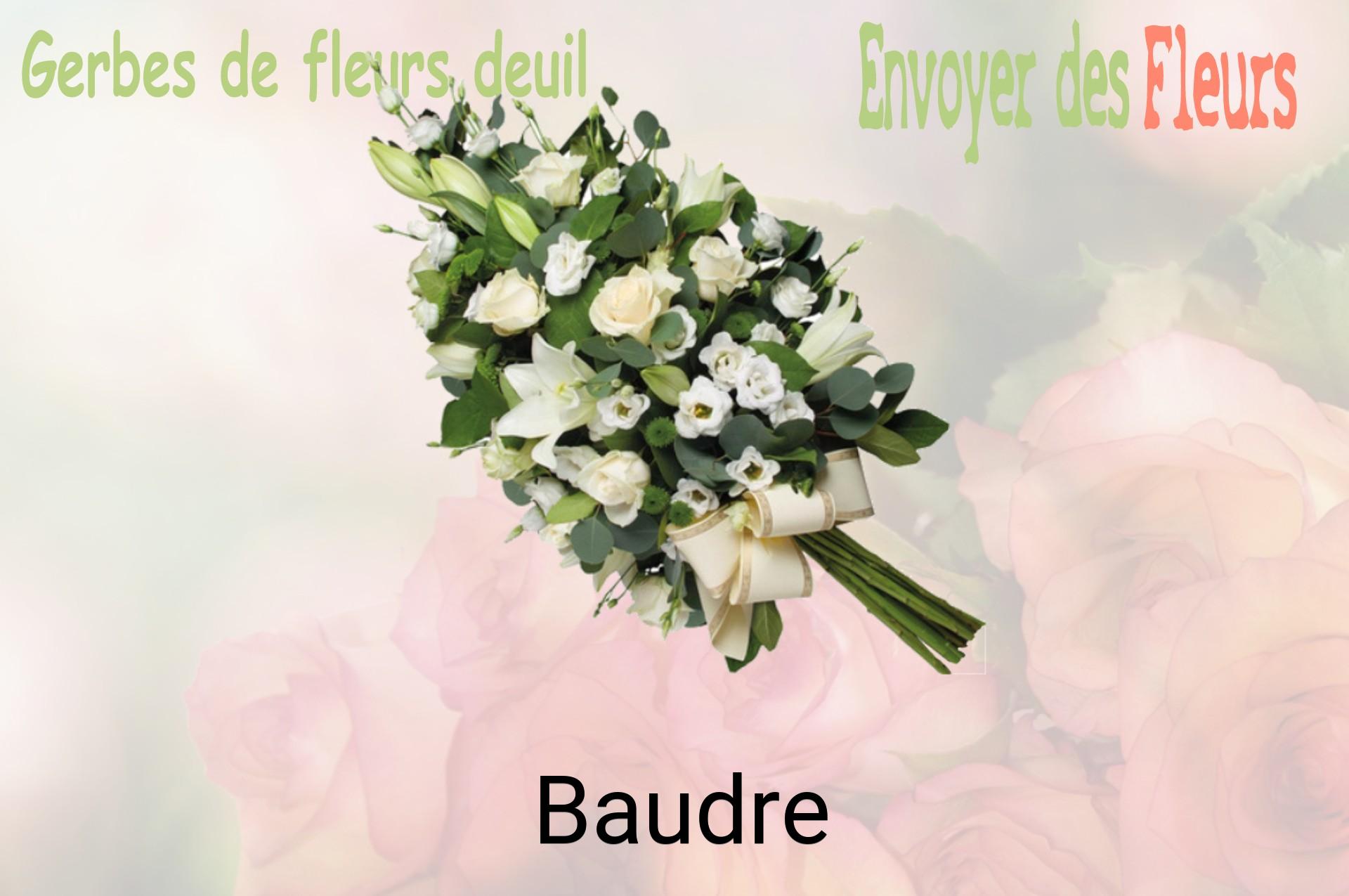 Gerbe de fleurs de deuil livrée à Baudre